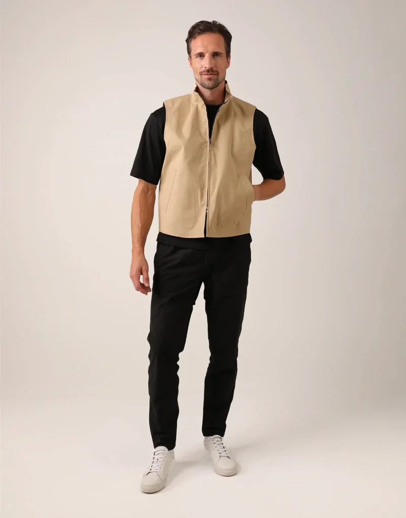 Article 51 men’s vulcanised gilet - fawn Gilets HANCOCK