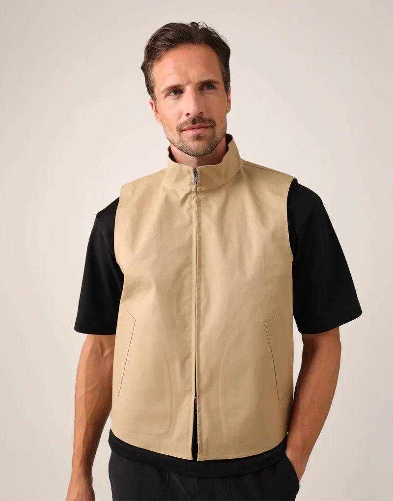 Article 51 men’s vulcanised gilet - fawn Gilets HANCOCK