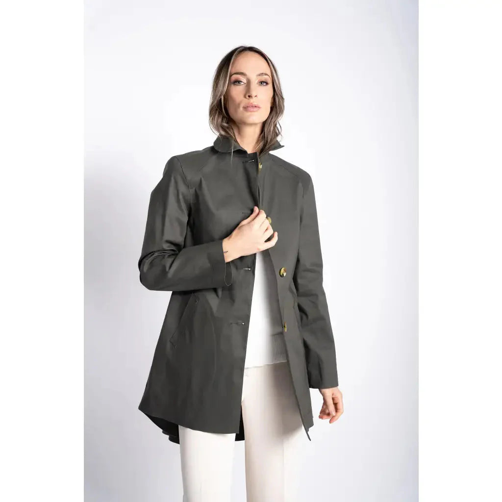 Article 9 Pea Coat - Khaki Tailored Coats HANCOCK