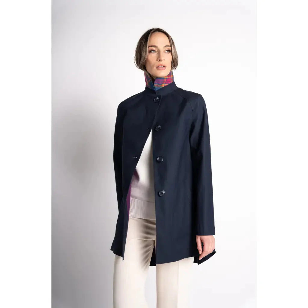 Article 9 Pea Coat - Navy Tailored Coats HANCOCK OF SCOTLAND
