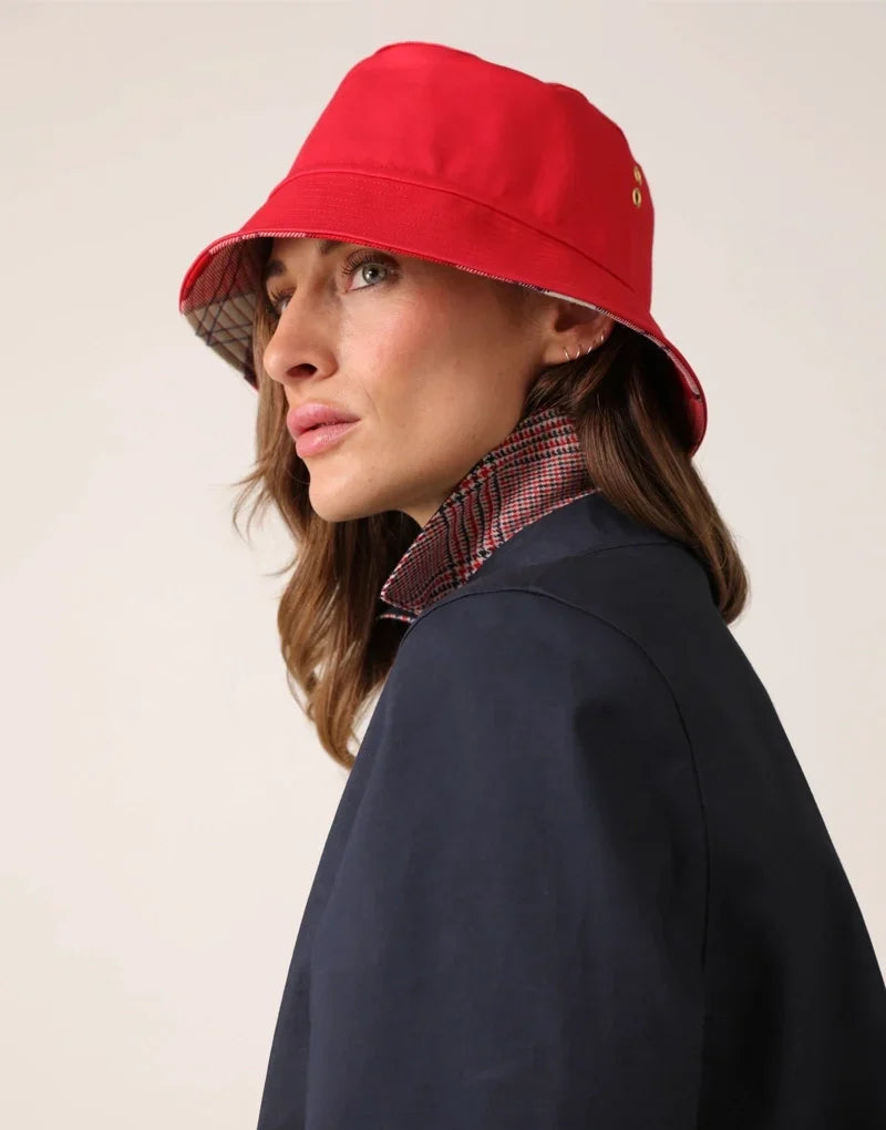 Bucket hat - red / red tartan Hats HANCOCK OF SCOTLAND