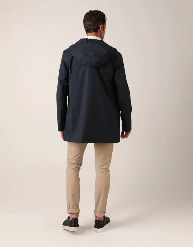 Men’s pac-a-mac - navy Rain Jackets HANCOCK OF SCOTLAND