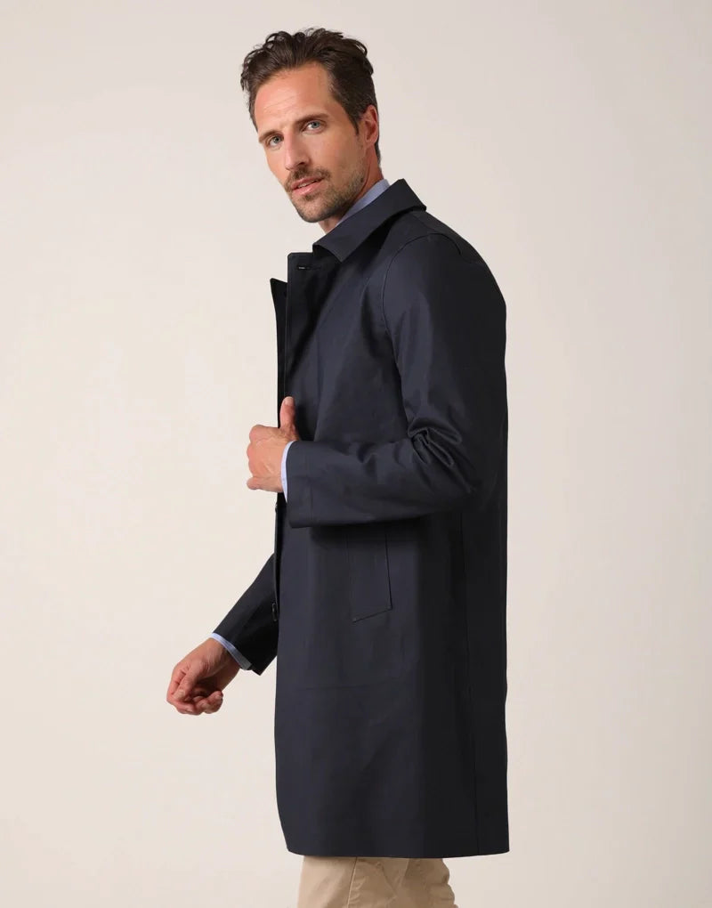 Article 14 men’s overcoat - navy Outerwear HANCOCK