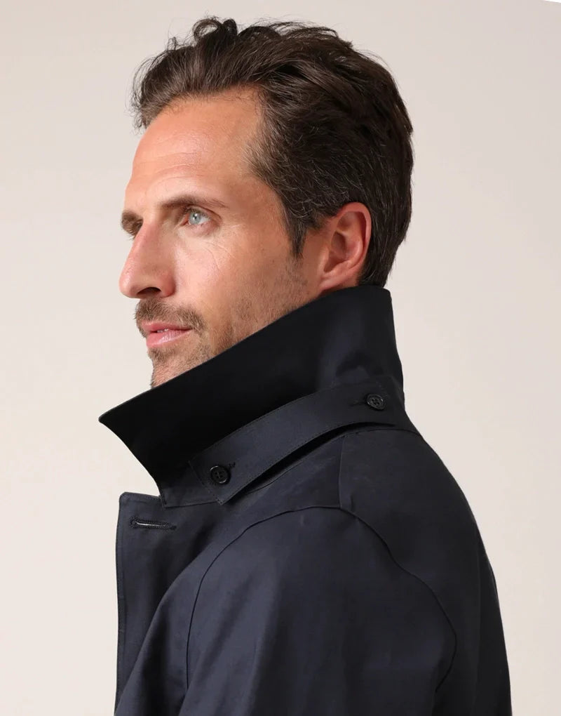 Article 14 men’s overcoat - navy Outerwear HANCOCK