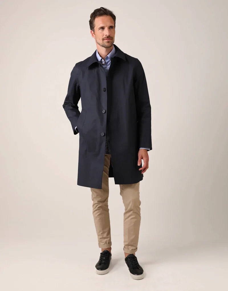 Article 14 men’s overcoat - navy Outerwear HANCOCK