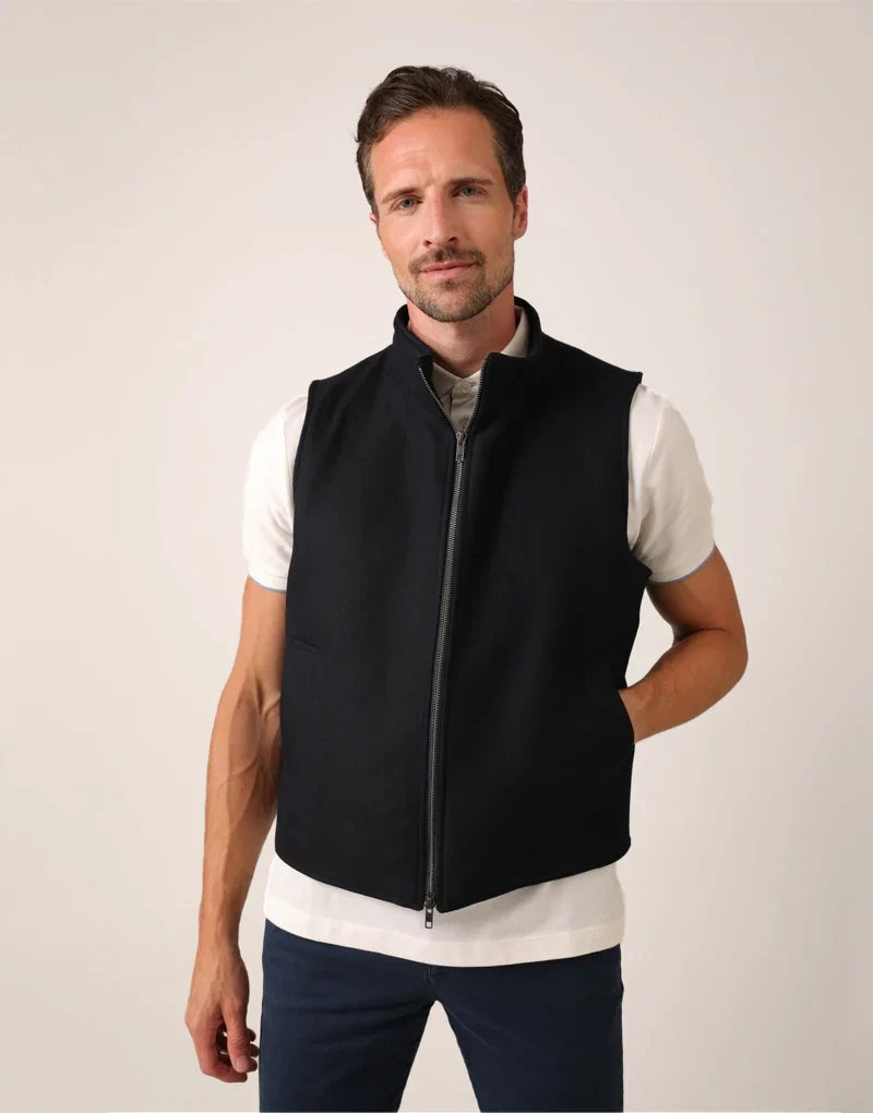 Article 51 men’s vulcanised gilet - navy Gilets HANCOCK