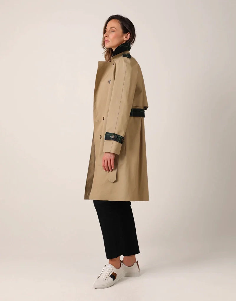 The blair trench - fawn / gordon tartan Trench Coats