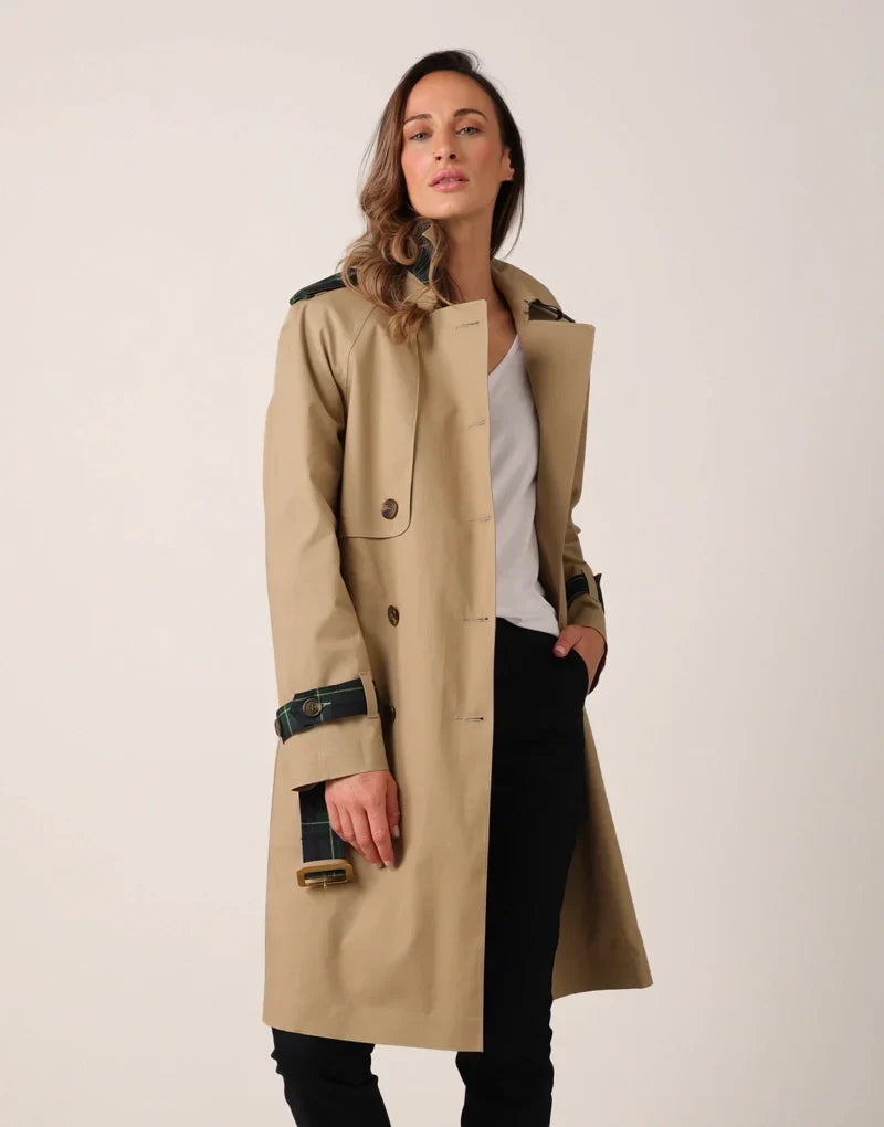 The blair trench - fawn / gordon tartan Trench Coats