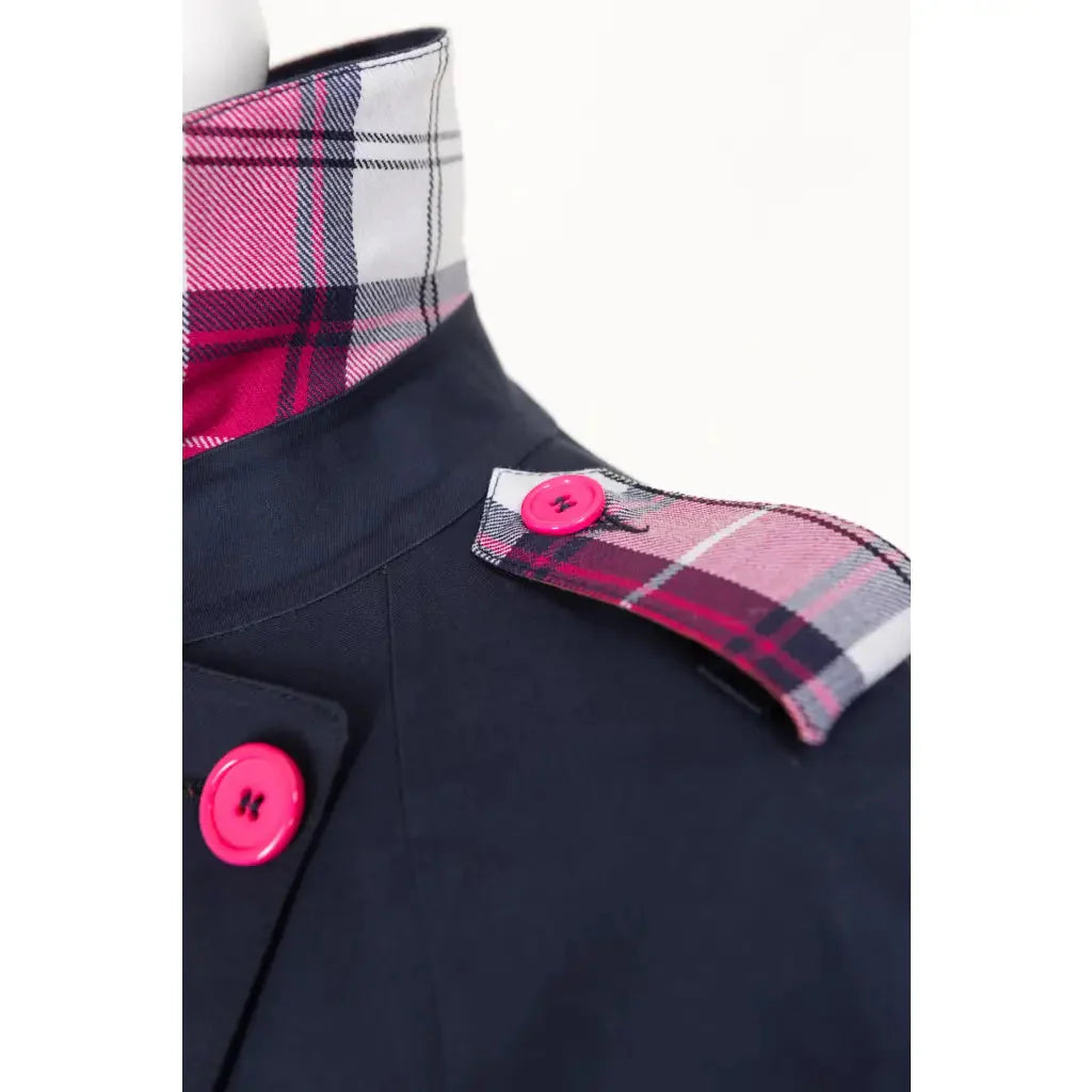 The Blair Trench - Navy / Merida Tartan Trench Coats HANCOCK