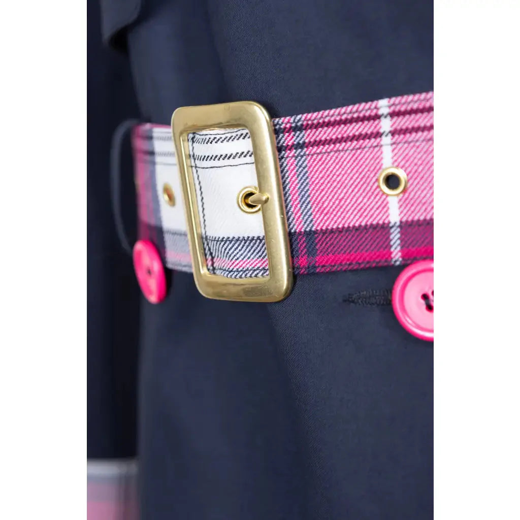 The Blair Trench - Navy / Merida Tartan Trench Coats HANCOCK